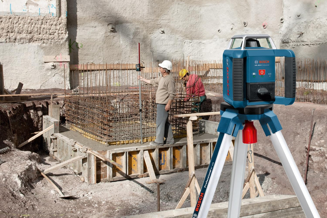 Bosch Professional Rotationslaser GRL 400 H (Ein-Knopf-Bedienfeld, max. Arbeitsbereich: 400 m (Durch