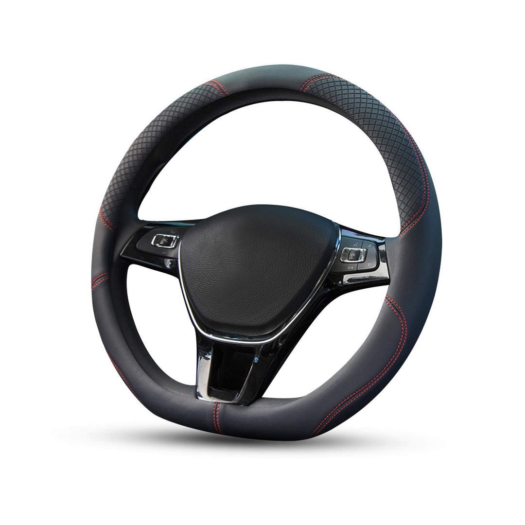 Ergocar Sport D-Form Auto Lenkradbezug Rutschfester Auto Lenkradschutz D-Typ Atmungsaktiv Mikrofaser