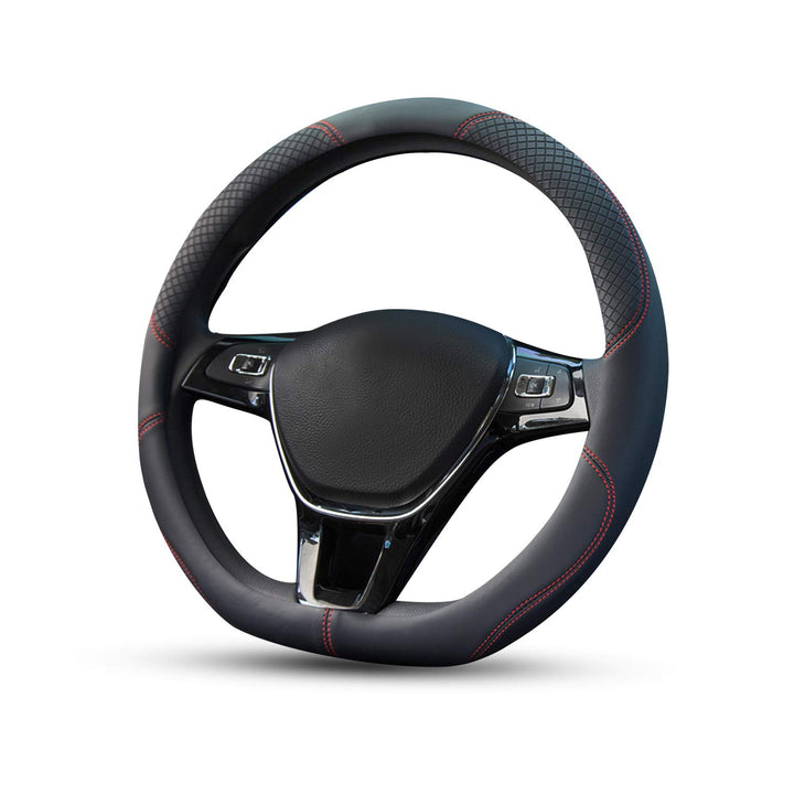 Ergocar Sport D-Form Auto Lenkradbezug Rutschfester Auto Lenkradschutz D-Typ Atmungsaktiv Mikrofaser