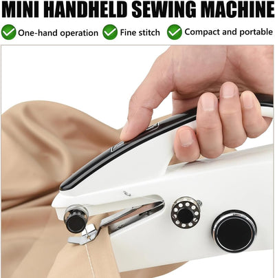 Handnähmaschine, Mini-Nähmaschine für Anfänger, tragbare elektrische Nähmaschine mit Nähset für Zuha