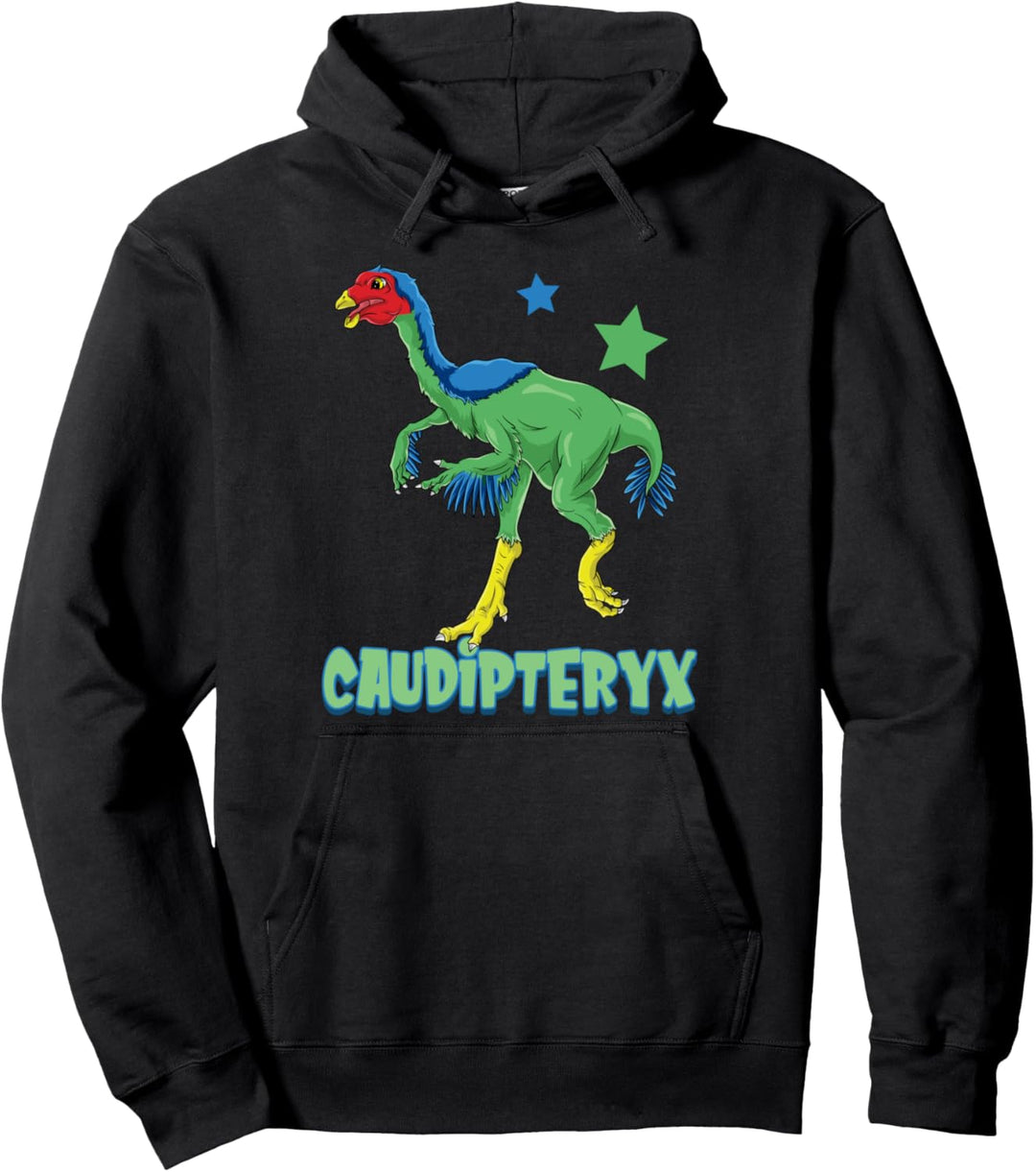 Caudipteryx Dinosaurier Saurier Sammlung Jungen Mädchen Dino Pullover Hoodie