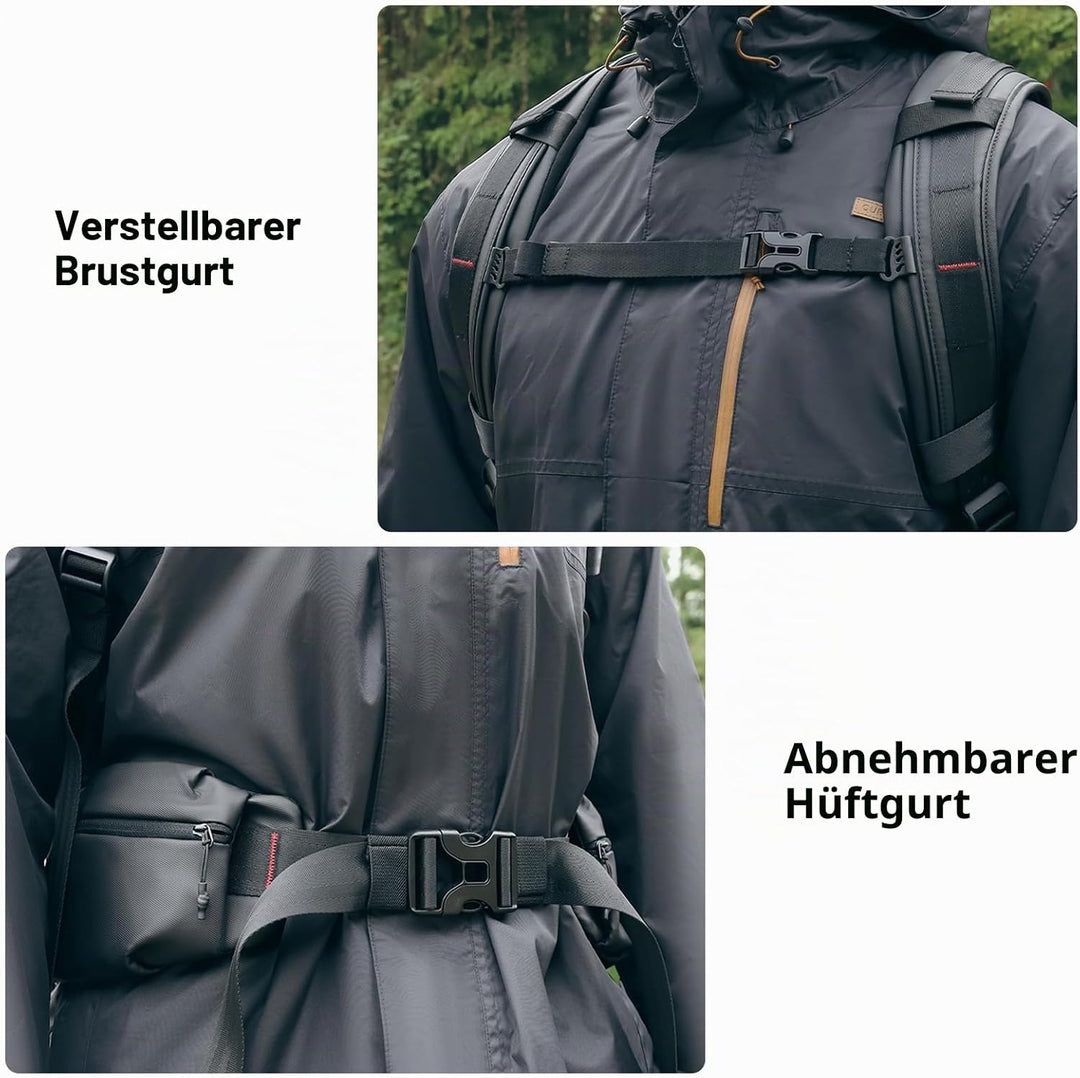 ULANZI BP10 35L Hartschalen-Kamerarucksack, Professionelle Wasserdichte Fotografie Kameratasche für