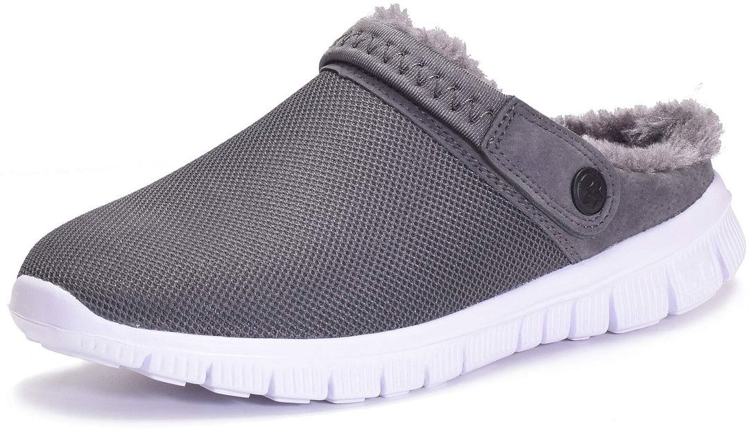 Clogs Hausschuhe Herren Damen Winter Gartenschuhe Haus Pantoffeln Warme Plüsch Gefüttert Gartenclogs