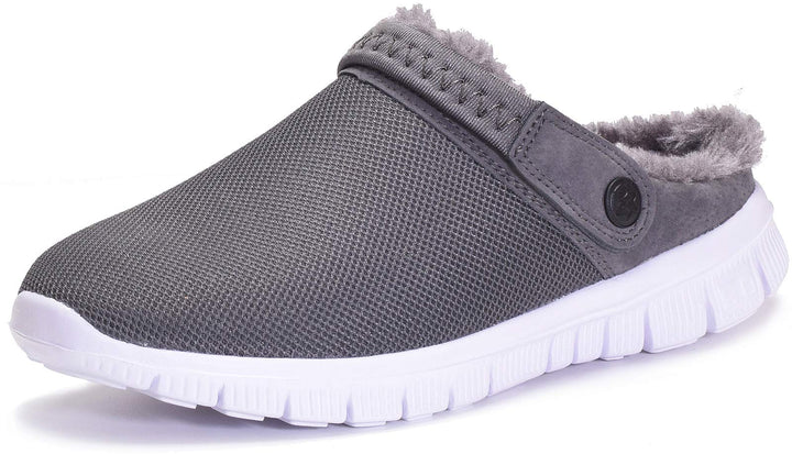 Clogs Hausschuhe Herren Damen Winter Gartenschuhe Haus Pantoffeln Warme Plüsch Gefüttert Gartenclogs