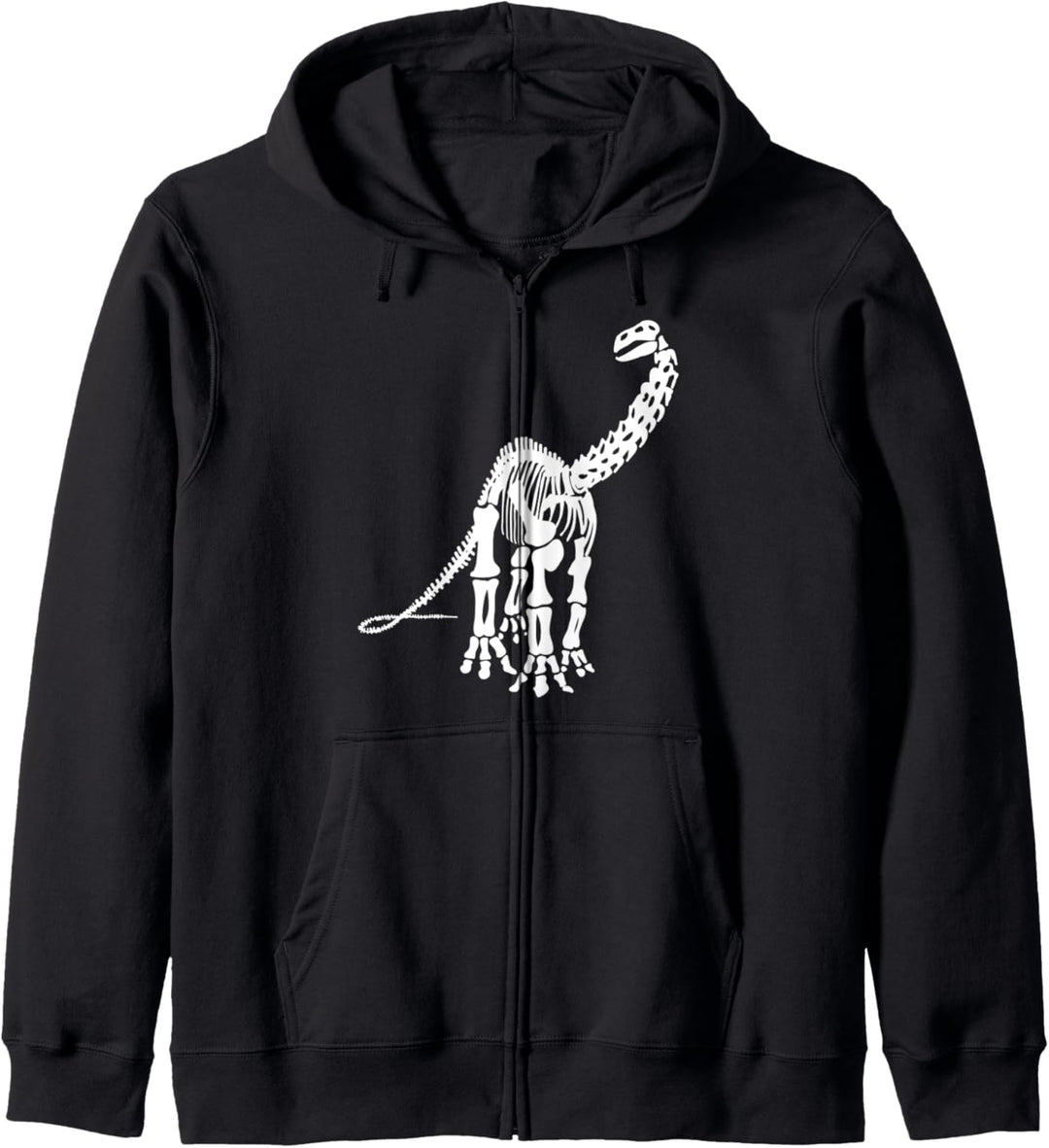 Brontosaurus Dinosaurier Fossil Skelett (weisses Logo-Design) Kapuzenjacke