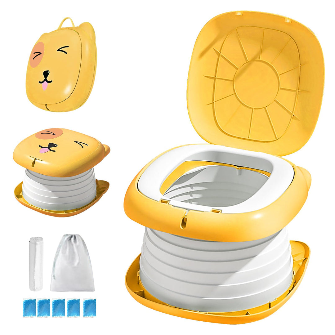 Faltbarer Toilettensitz für Kinder, Reisetöpfchen für Auto, Outdoor & Indoor, Praktisch für Camping