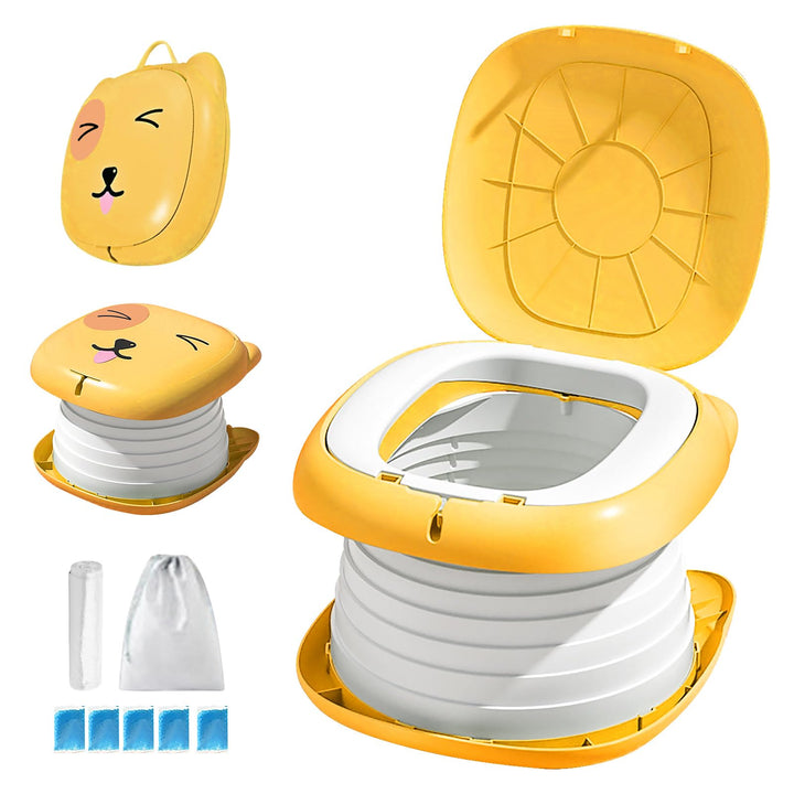 Faltbarer Toilettensitz für Kinder, Reisetöpfchen für Auto, Outdoor & Indoor, Praktisch für Camping