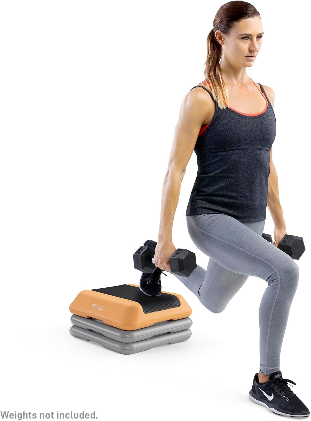Circuit Fitness by Marcy Aerobic-Stufenbühne mit verstellbaren Erhöhungen, rutschfeste Gummi-Oberflä