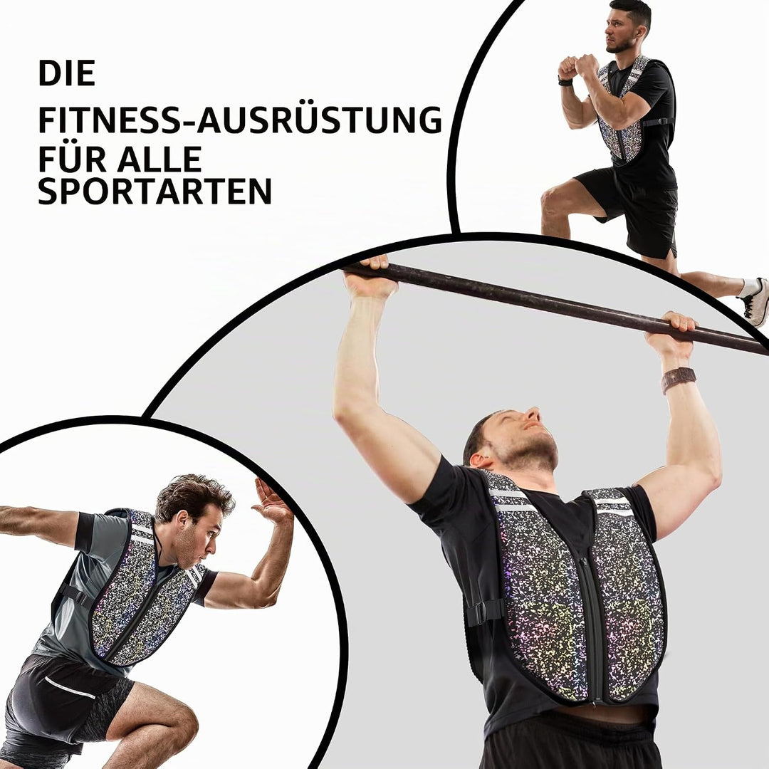 PROIRON Gewichteweste mit Reissverschluss,Wasser Abwaschbare Trainingsweste, Weighted Vest mit Siche