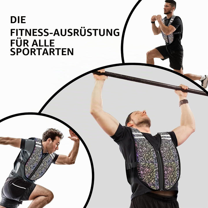 PROIRON Gewichteweste mit Reissverschluss,Wasser Abwaschbare Trainingsweste, Weighted Vest mit Siche