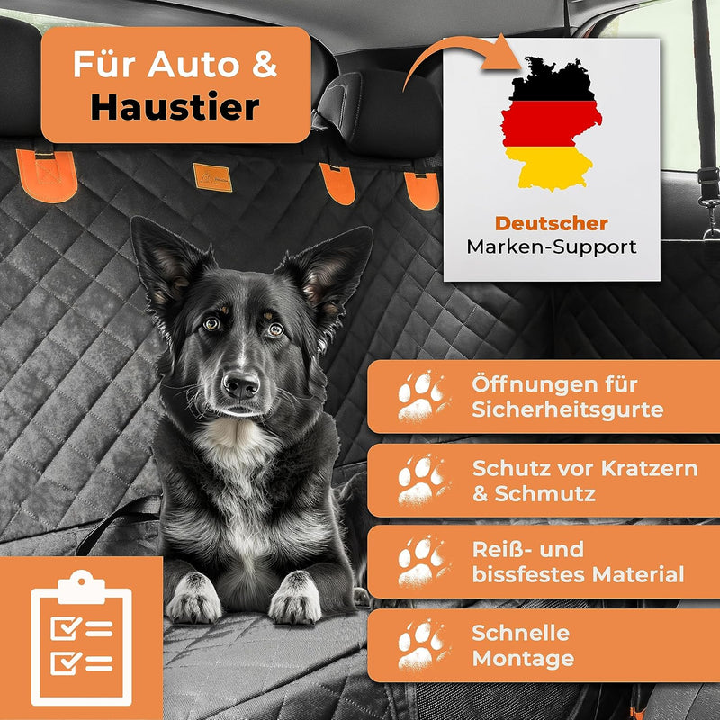 Petsation Hundedecke für Auto Rückbank [Premium] Wasserabweisende Autoschondecke für Hunde mit Sicht