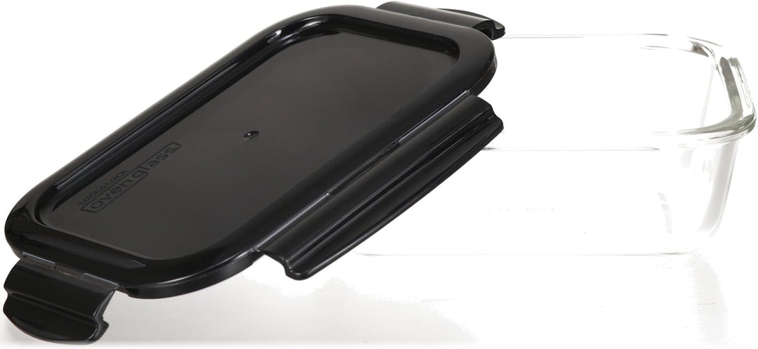 LOCK & LOCK Frischhaltedosen aus Glas mit Deckel, 3er Set eckig & gross - OVEN GLASS - Kühlschrank &