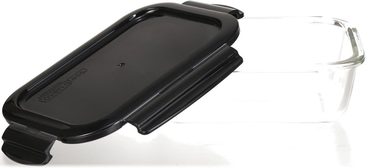 LOCK & LOCK Frischhaltedosen aus Glas mit Deckel, 3er Set eckig & klein- OVEN GLASS - Kühlschrank &