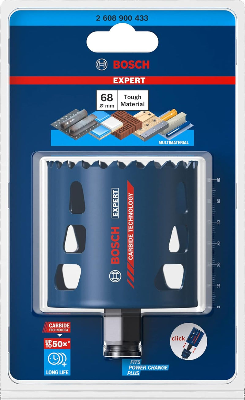 Bosch Accessories 1x Expert Tough Material Lochsäge (für Holz mit Metall, Ø 68 mm, Zubehör Schlagboh