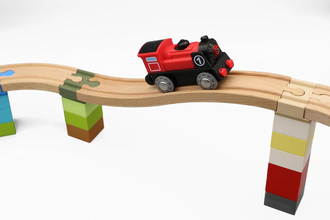 missing piece - Duplo-Adapter für Holzeisenbahnen (12 Stück) (Bunte Mischung), Bunte Mischung