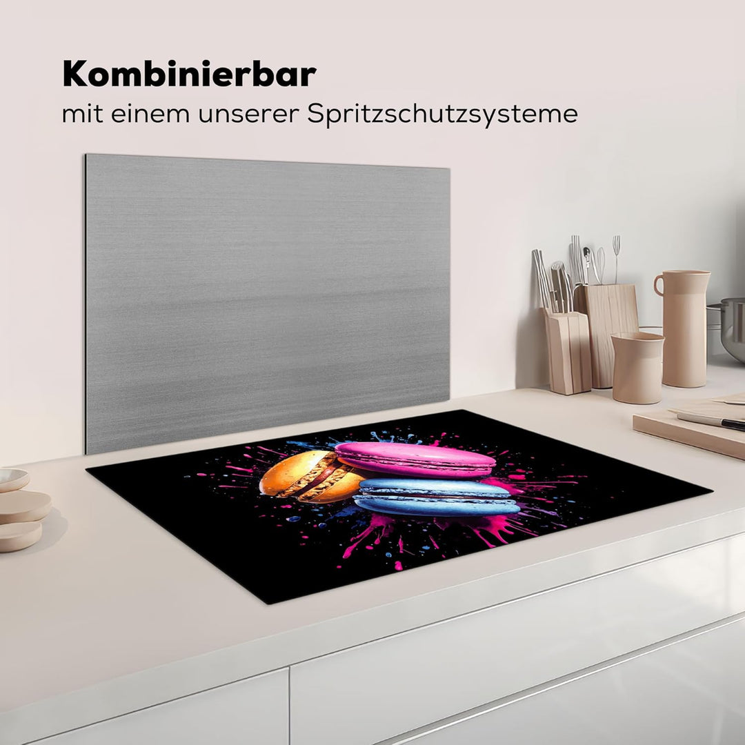 Herdabdeckplatte 80x52 cm Einteilig Küche Herdabdeckung Induktionsfeld Ceranfeld Herdabdeckplatten V