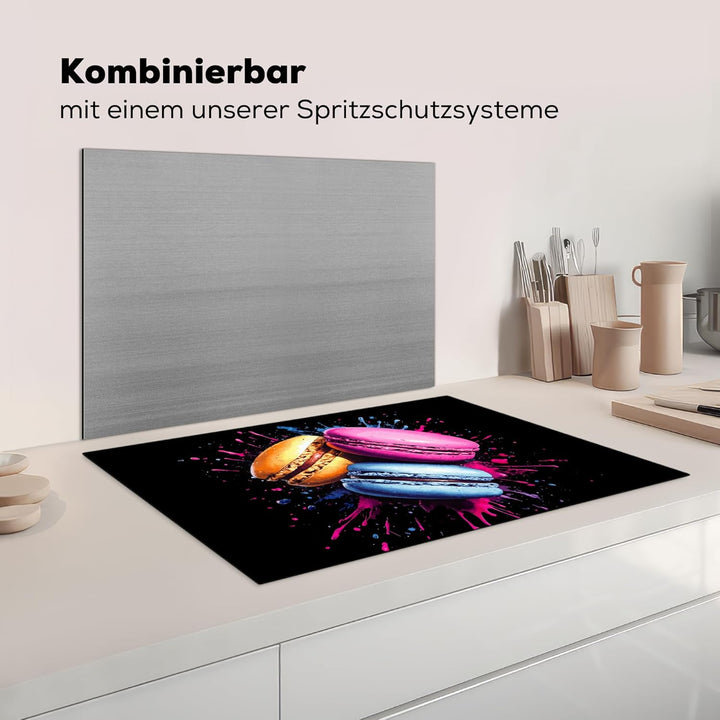 Herdabdeckplatte 80x52 cm Einteilig Küche Herdabdeckung Induktionsfeld Ceranfeld Herdabdeckplatten V
