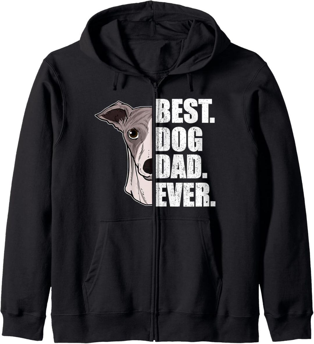 Best Dog Dad Ever Lustiges Vatertag Geschenk Whippet Hunde Kapuzenjacke