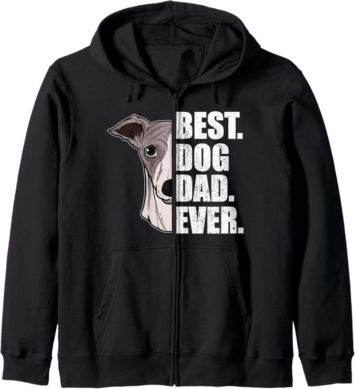 Best Dog Dad Ever Lustiges Vatertag Geschenk Whippet Hunde Kapuzenjacke