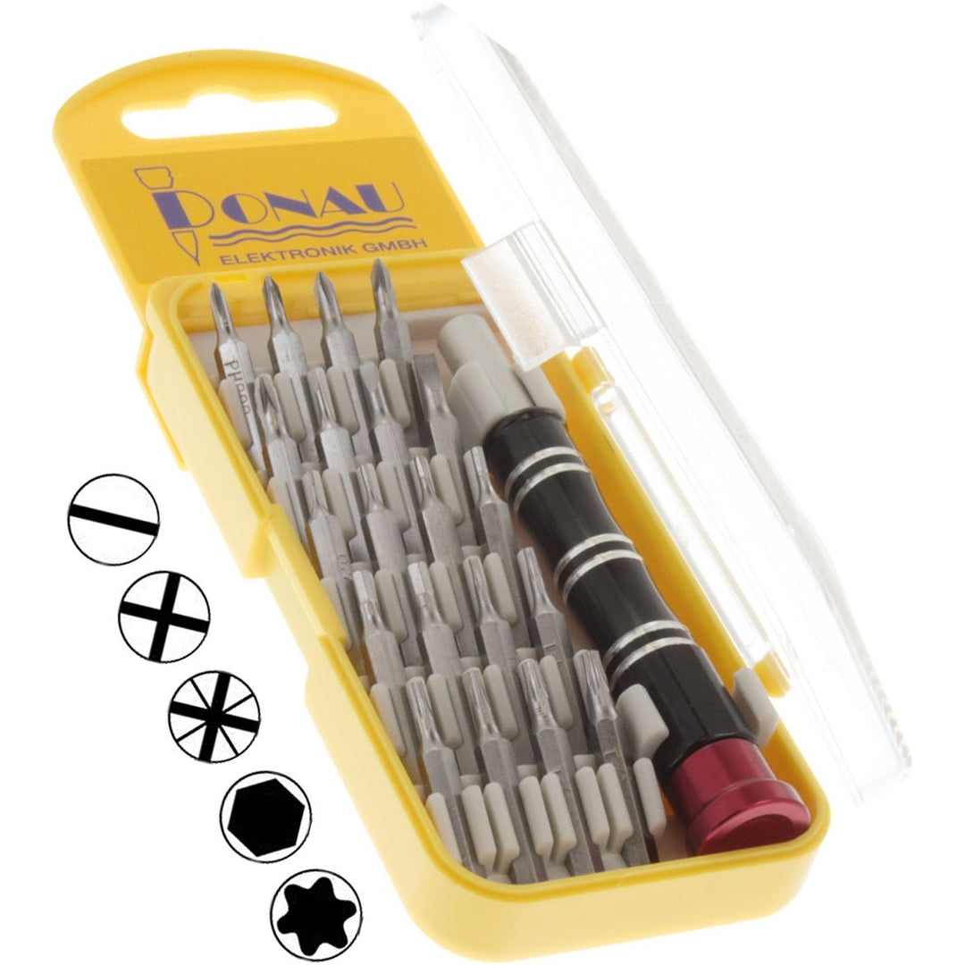 Donau Elektronik MBS20 Mini-Bit-Set, Mehrfarbig, 30-teilig