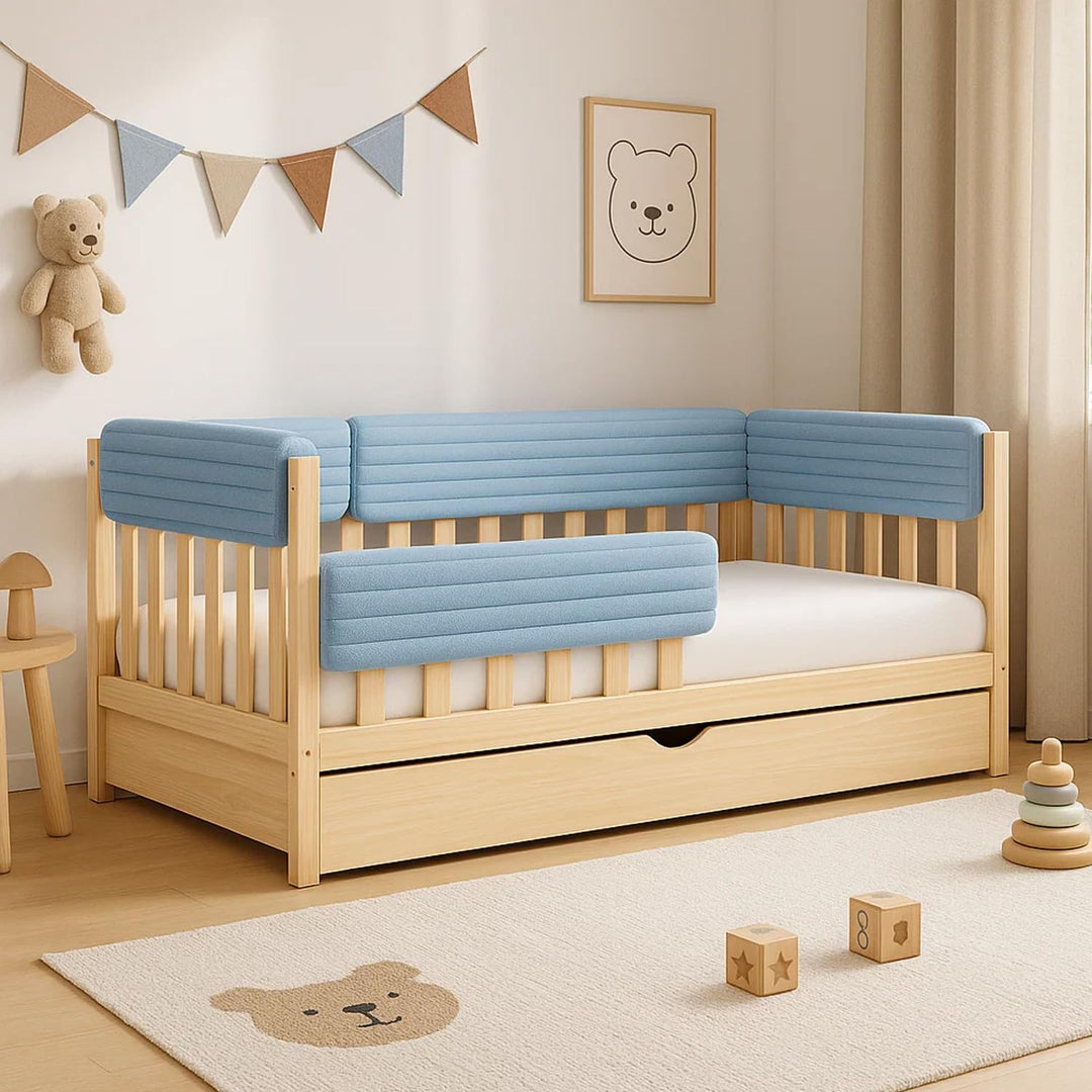 Bettkantenschutz für Kinderbetten Kissen für bettumrandung Rausfallschutz Abdeckung Kantenschutz für