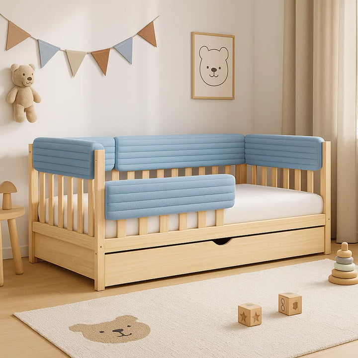 Bettkantenschutz für Kinderbetten Kissen für bettumrandung Rausfallschutz Abdeckung Kantenschutz für