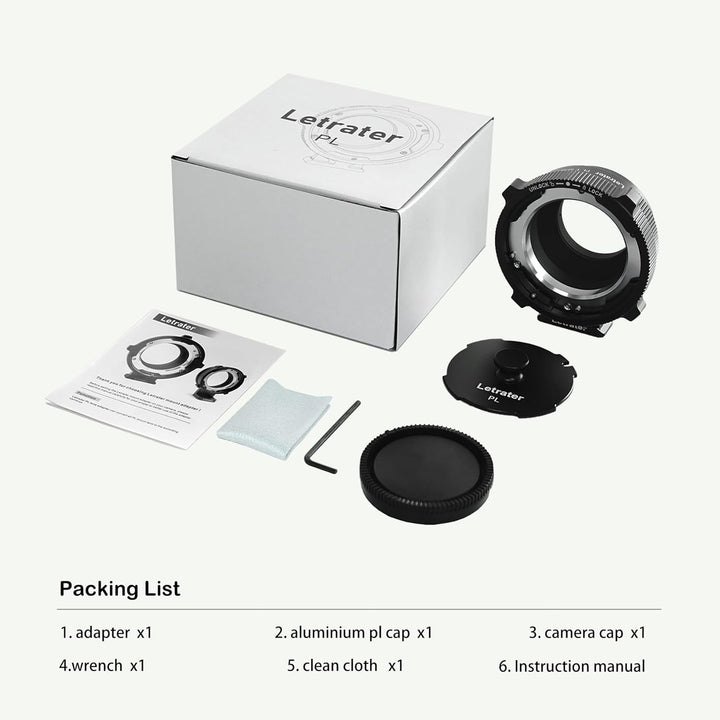 Letrater PL-EOS R Objektivadapter für PL Objektiv Konvertierung zu Canon RF Kameras, z.B. EOS R, RF,