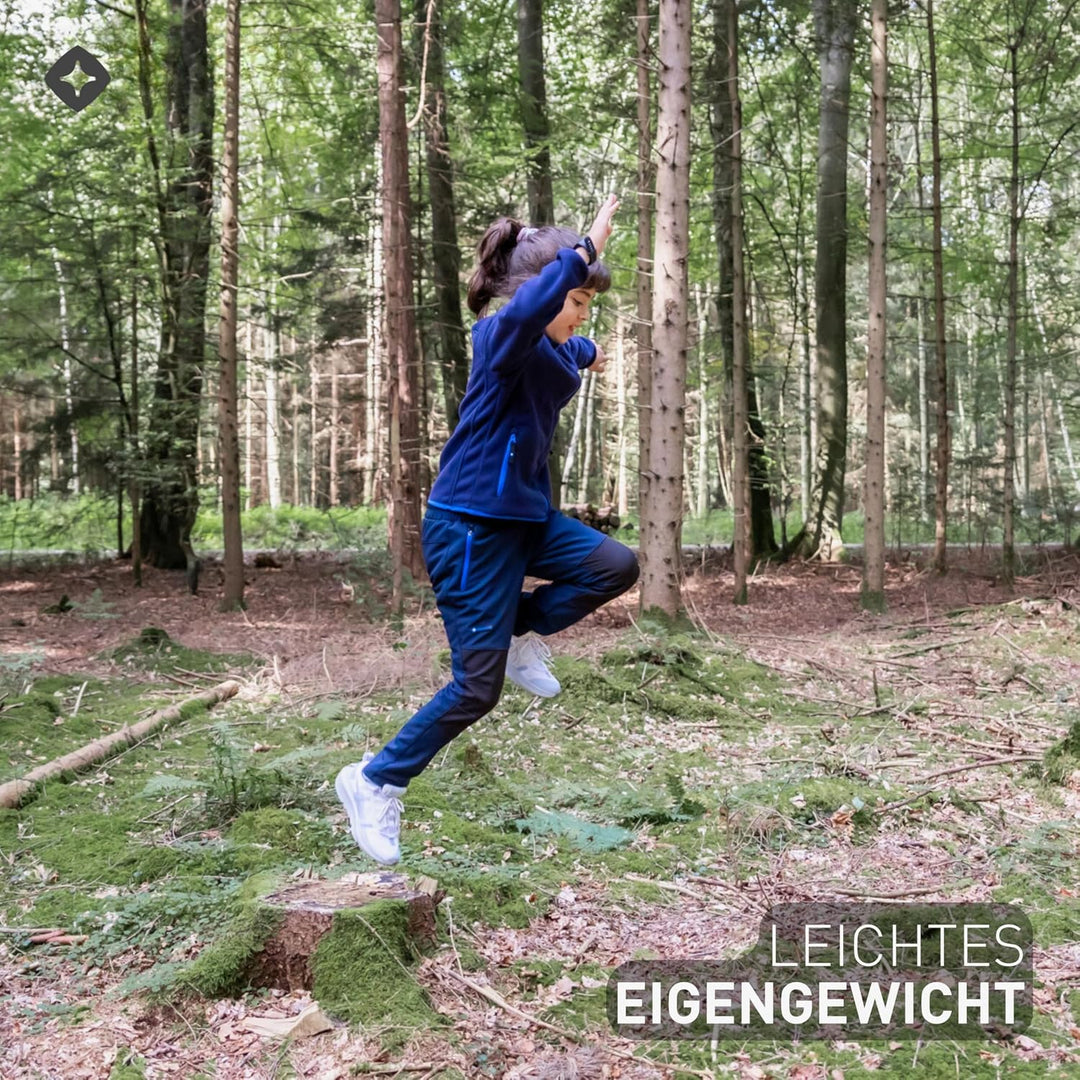 Höhenhorn Leggon Kinder Fleece Jacke Jungen Mädchen Full Zip Outdoor Freizeit 164 Dunkelblau/Blau, 1