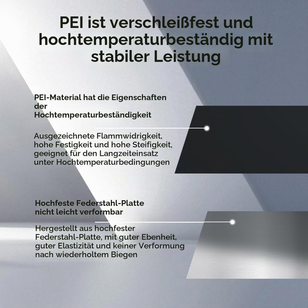 Creality Offizielle K1C Bauplatte PEI-Blatt mit Düsenreiniger 235 x 235 mm glatte Oberfläche flexibl