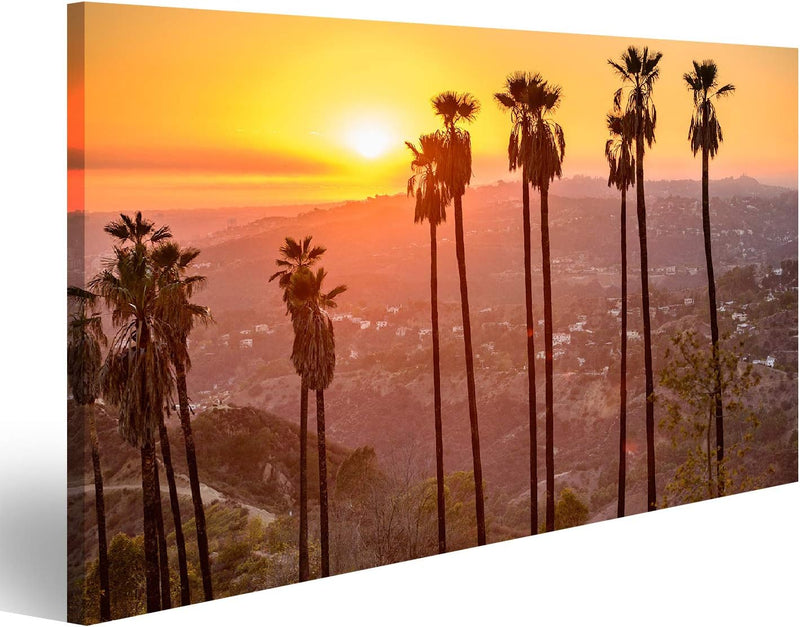 Bild Bilder auf Leinwand Griffith Park Los Angeles Kalifornien USA Wandbild Poster Leinwandbild RLA