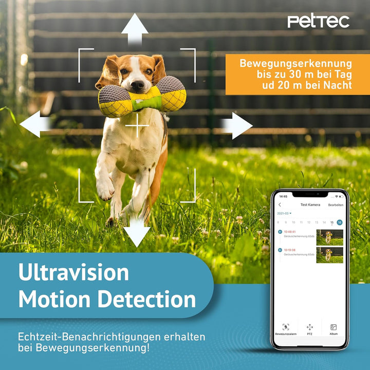 PetTec - Bundels aus Solar Panel für Überwachungskamera aussen und Pet Cam mit LTE - Solarmodul 4,4W