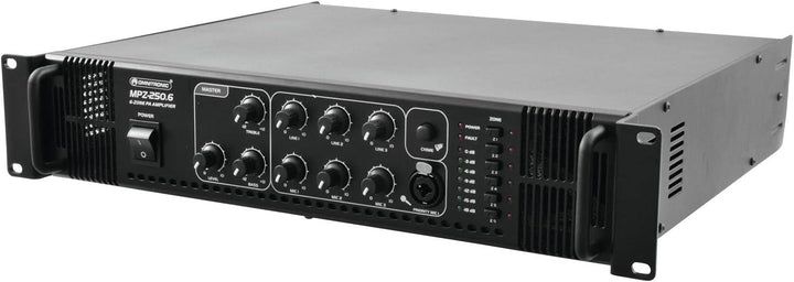 OMNITRONIC MPZ-250.6 Mischverstärker | 6-Zonen-ELA-Mono-Mischverstärker, 250 W, Zonen schaltbar