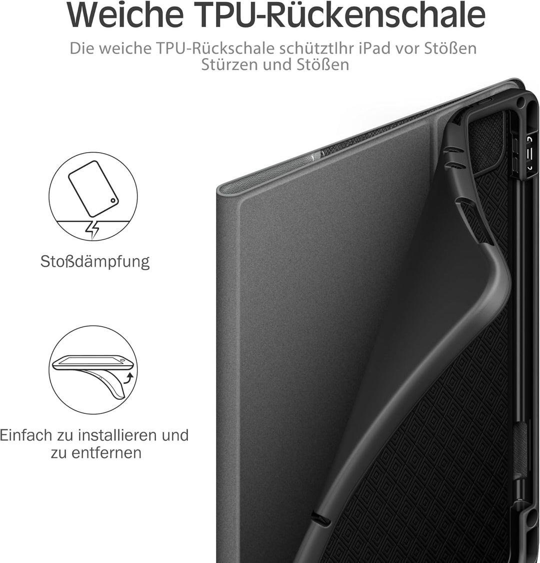 KingBlanc Hülle für iPad Pro 11 Zoll 4. Generation 2022 3./2./1. Gen (2021/2020/2018) mit Stifthalte