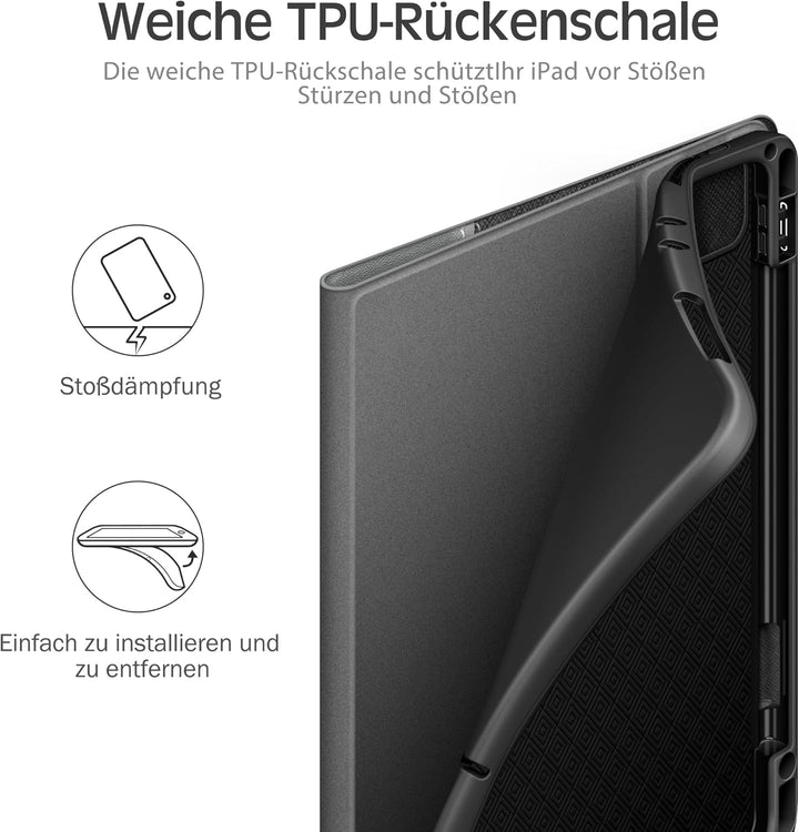 KingBlanc Hülle für iPad Pro 11 Zoll 4. Generation 2022 3./2./1. Gen (2021/2020/2018) mit Stifthalte