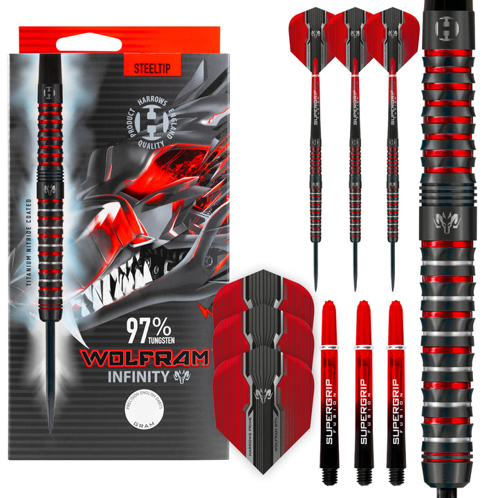 Harrows Wolfram Infinity 97% Tungsten Steel Tip Darts 25.0 Gramm, 25.0 Gramm