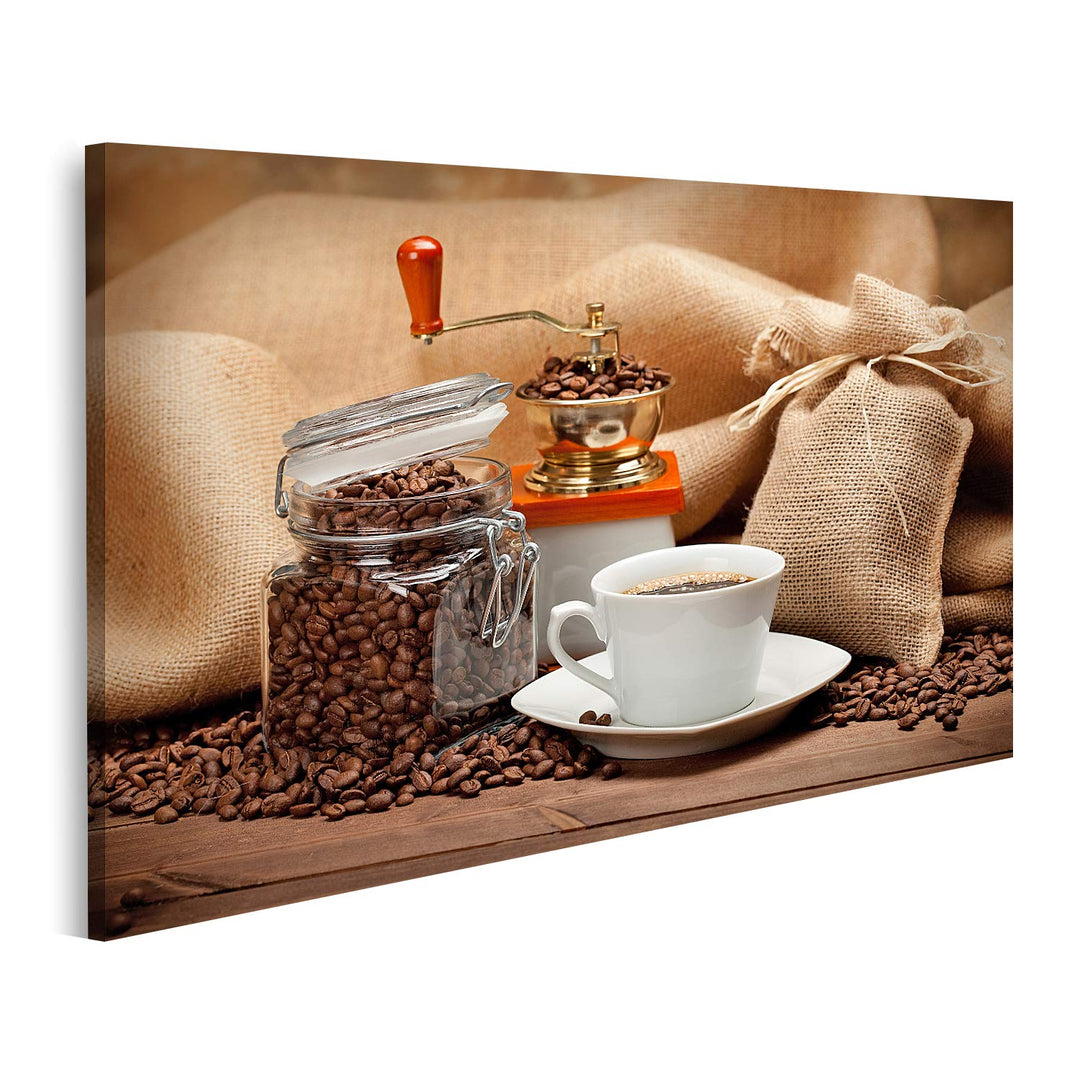 islandburner Bild auf Leinwand Krug Kaffee Kaffeetasse für Küche Bilder Wandbilder Poster Leinwand 1