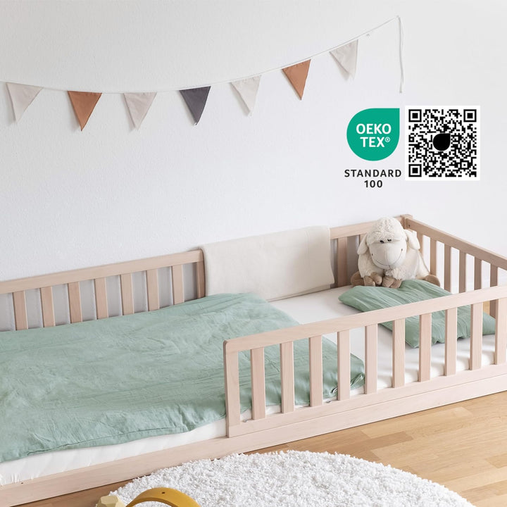 Ehrenkind® Bettwäsche-Set Musseline | 100% Bio-Baumwolle | Standard 100 by Oeko-TEX | 200x135cm + 80