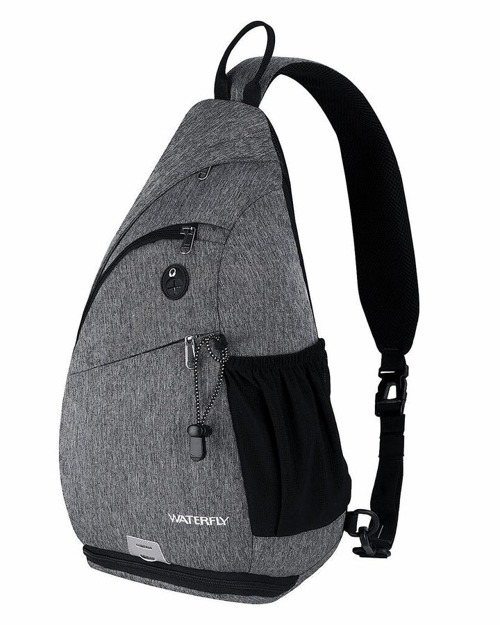 WATERFLY Sling Bag Crossbody Backpack Schulterrucksack mit verstellbarem Schultergurt Perfekt für Ou