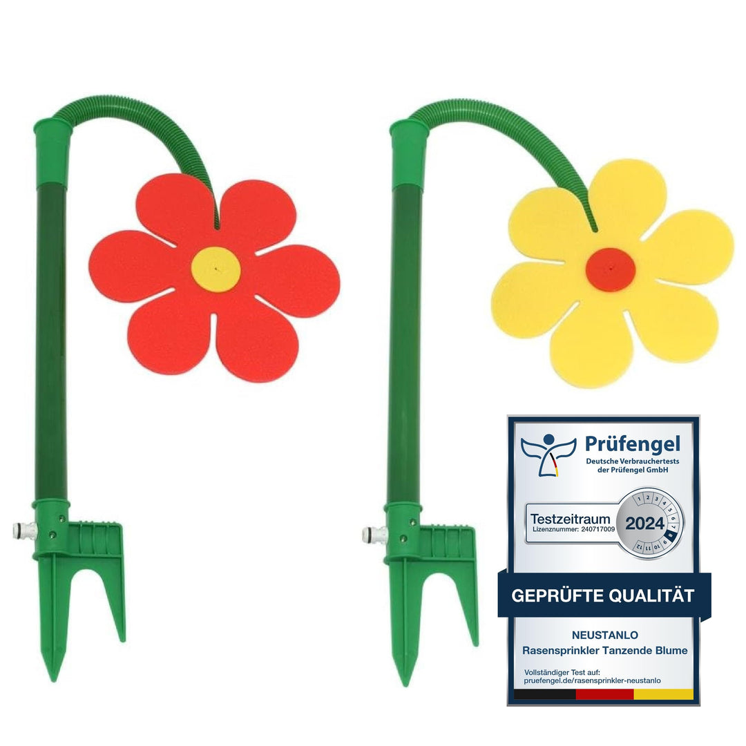 Neustanlo | Rasensprinkler Tanzende Blume | 2er Pack | farblich Sortiert | Bewässerung Sprenger bewe