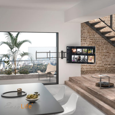 EasyLife TV Wandhalterung bis 170° elektrisch schwenkbar, VESA Wandhalterung bis 600x400 für LCD/OLE