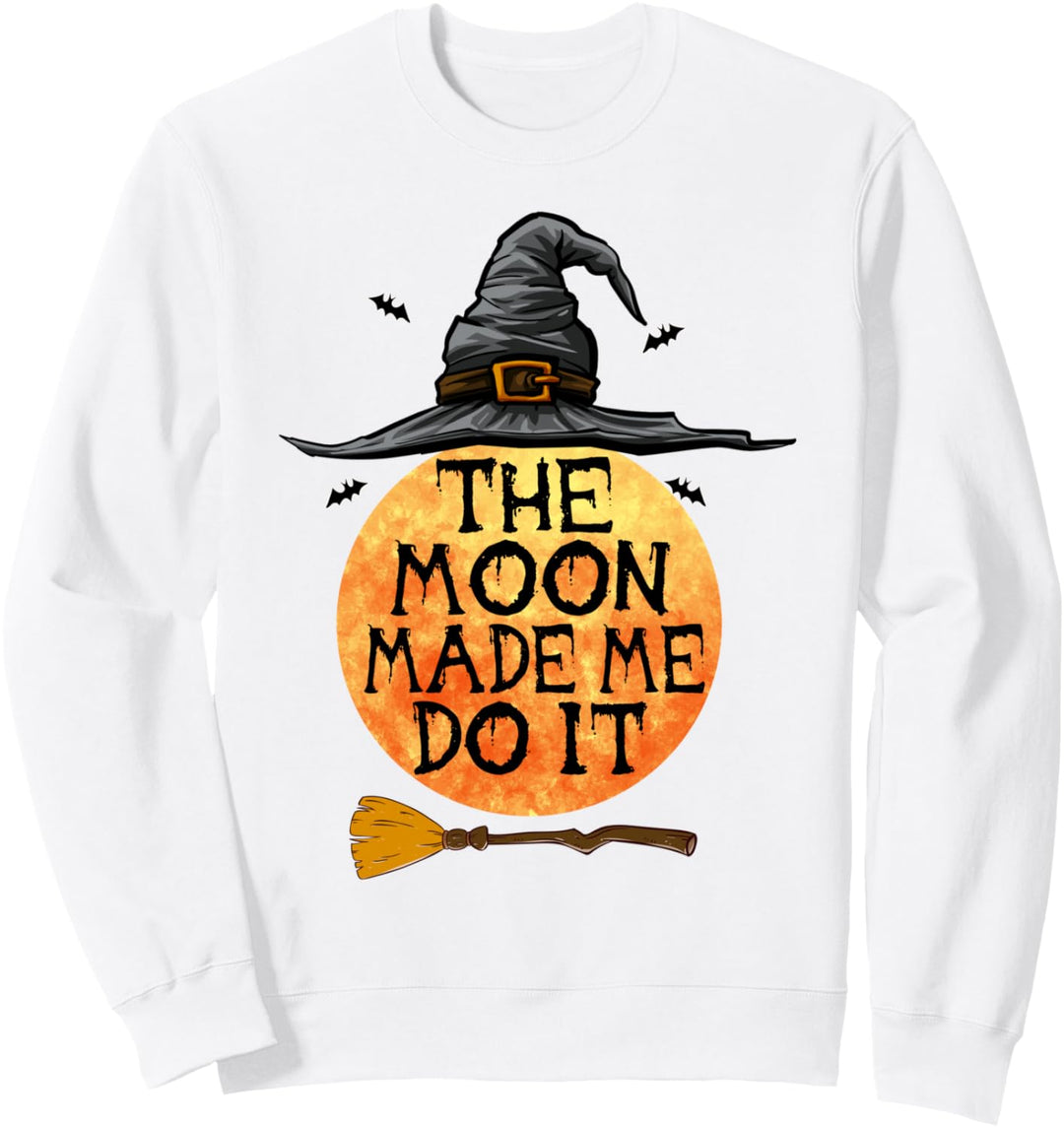 Der Mond hat mich gemacht, Hexen Hut Besen Halloween Sweatshirt