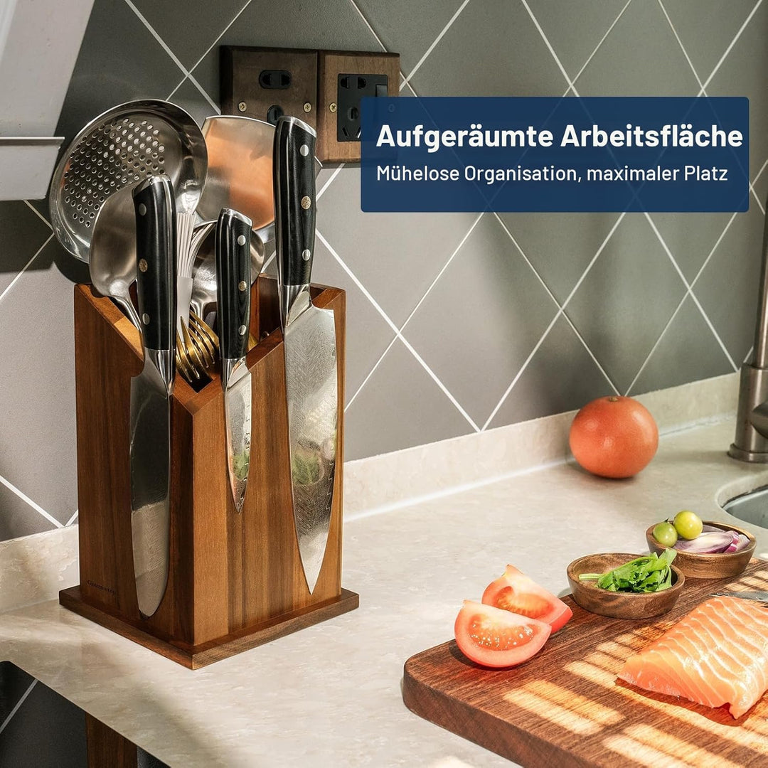 Magnetischer Messerhalter & Küchenutensilienhalter, universeller Magnetblock ohne Messer, Premium-Ak