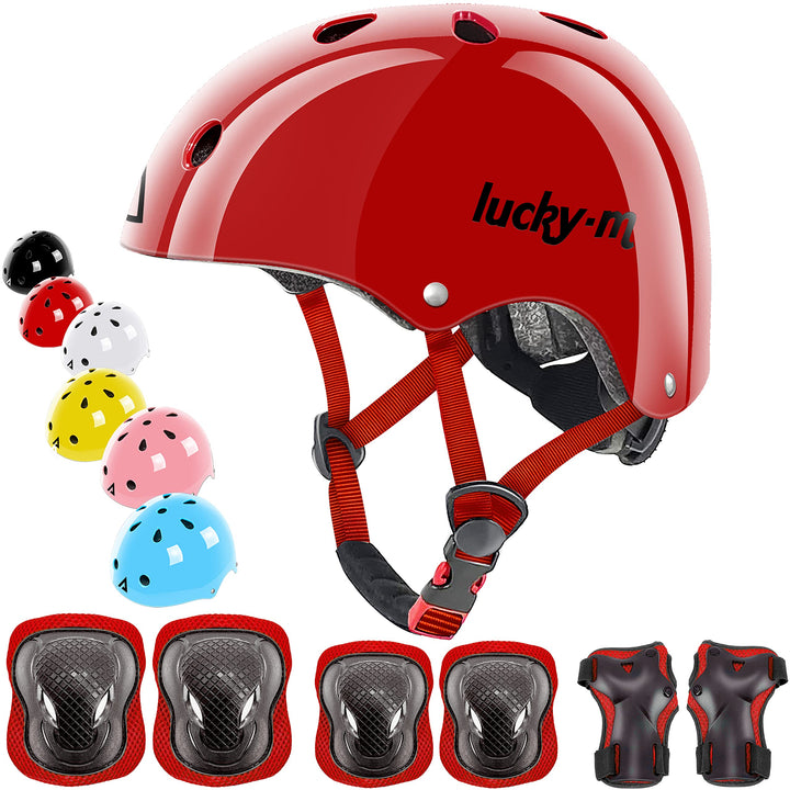 Kinderhelm mit Knieschützern, Ellbogenschützern, Handgelenkschützern für Skateboard, Radfahren, Hove