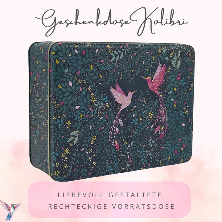 MediMuc Geschenkdose Design Sara Miller - Liebevoll gestaltete rechteckige Vorratsdose - Motiv Kolib