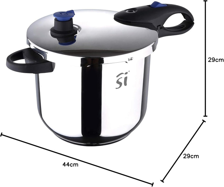 San Ignacio Q3705 Schnellkochtopf, 24 cm, 9 l, Edelstahl, Induktion, Duero
