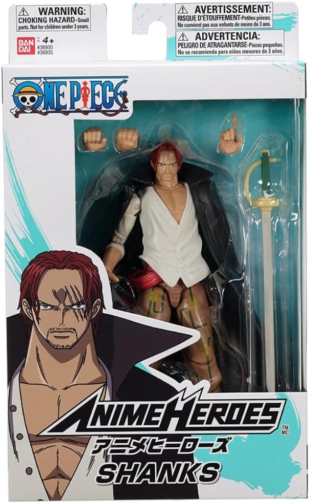 BANDAI - Anime Heroes - One Piece - Figur Shanks 17 cm - 36935, Shanks