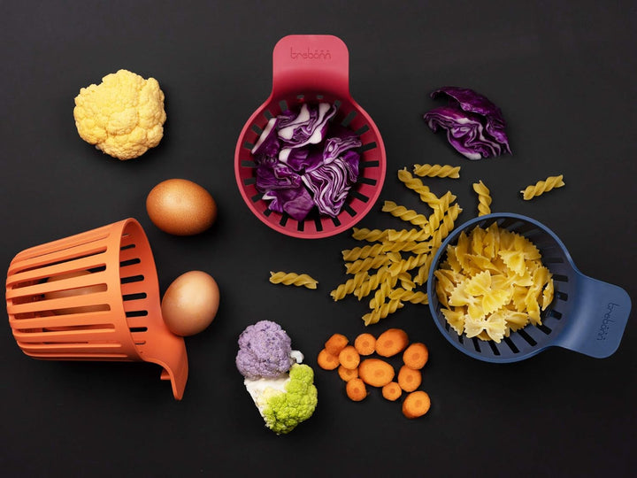 Trebonn Cookin' Pods - Cooking Draining Pasta Set Und Dampfgarer aus hitzebeständiges Nylon. Dampfga
