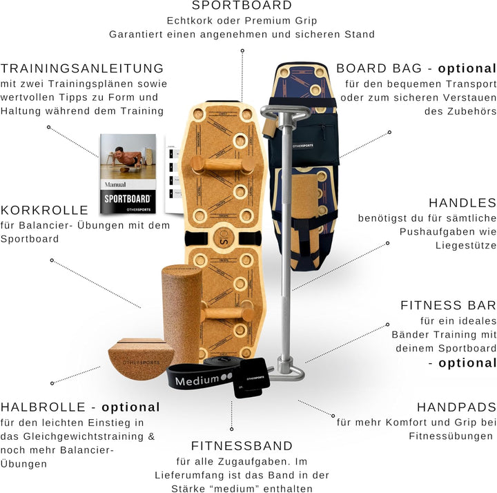 Sportboard 3 - Gleichgewichtstrainer für mehr Kraft &amp; Gesundheit – Effektives Balance Training Equip