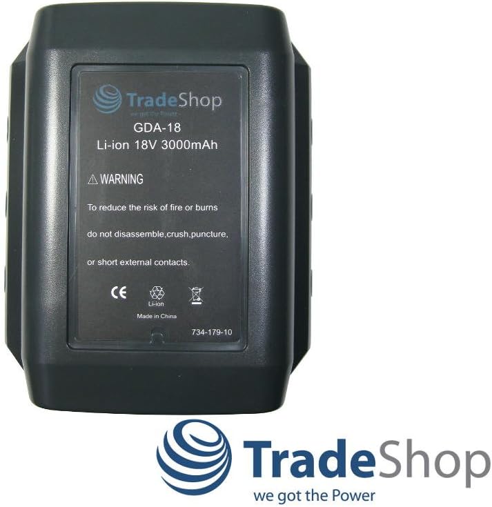 Trade-Shop Li-Ion Werkzeug Akku 18V / 3000mAh kompatibel mit Gardena Rasentrimmer AccuCut 400 Li 884