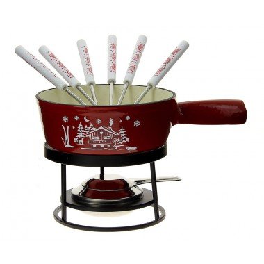 Table & Cook – hhf-078 – Fondue-Set rot Chalet